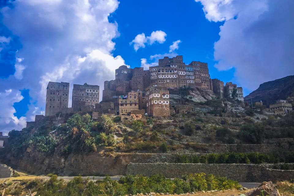 Coffee village on a hill